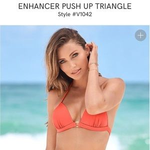Enhancer push up triangle bikini top